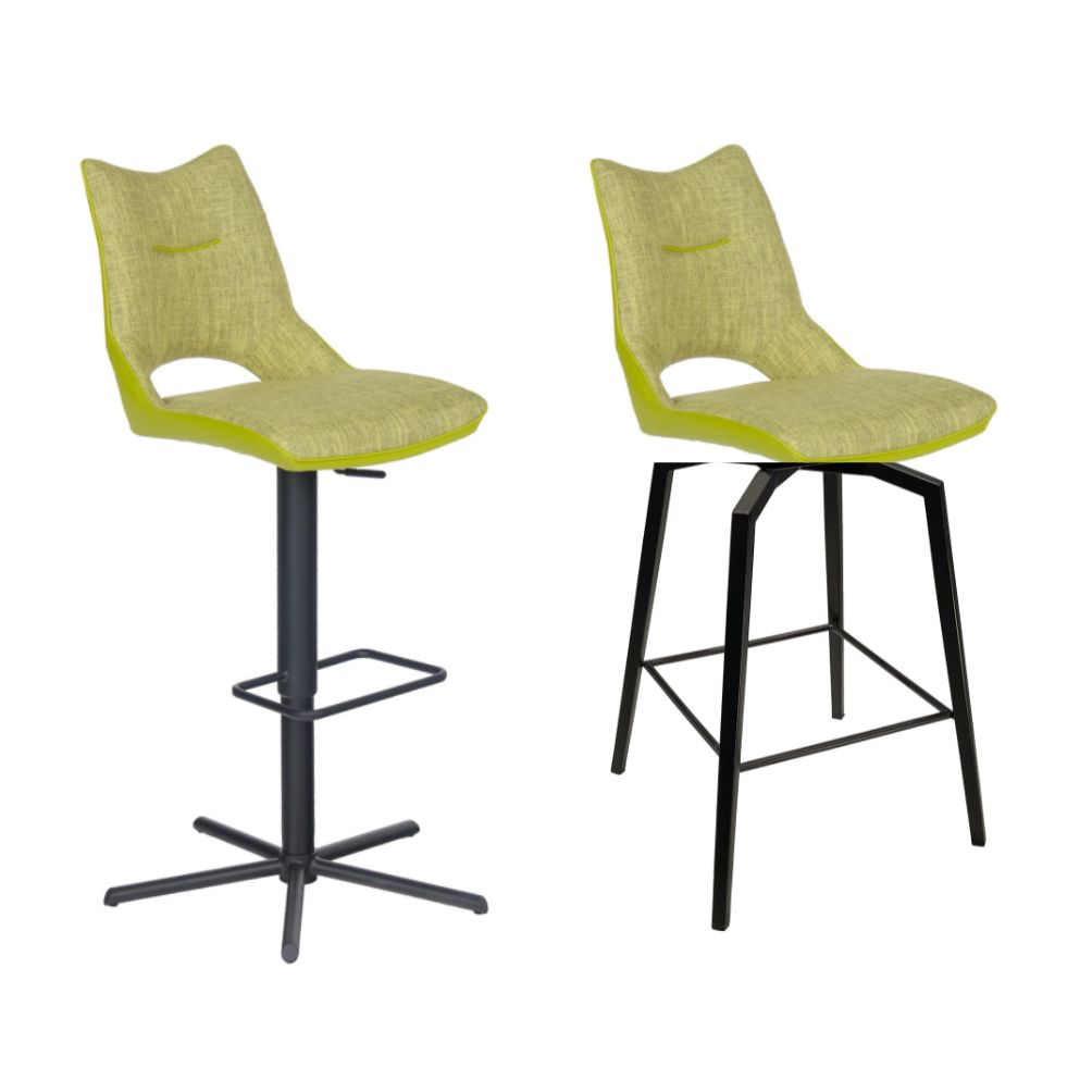 Tabouret de bar vert FURTIF