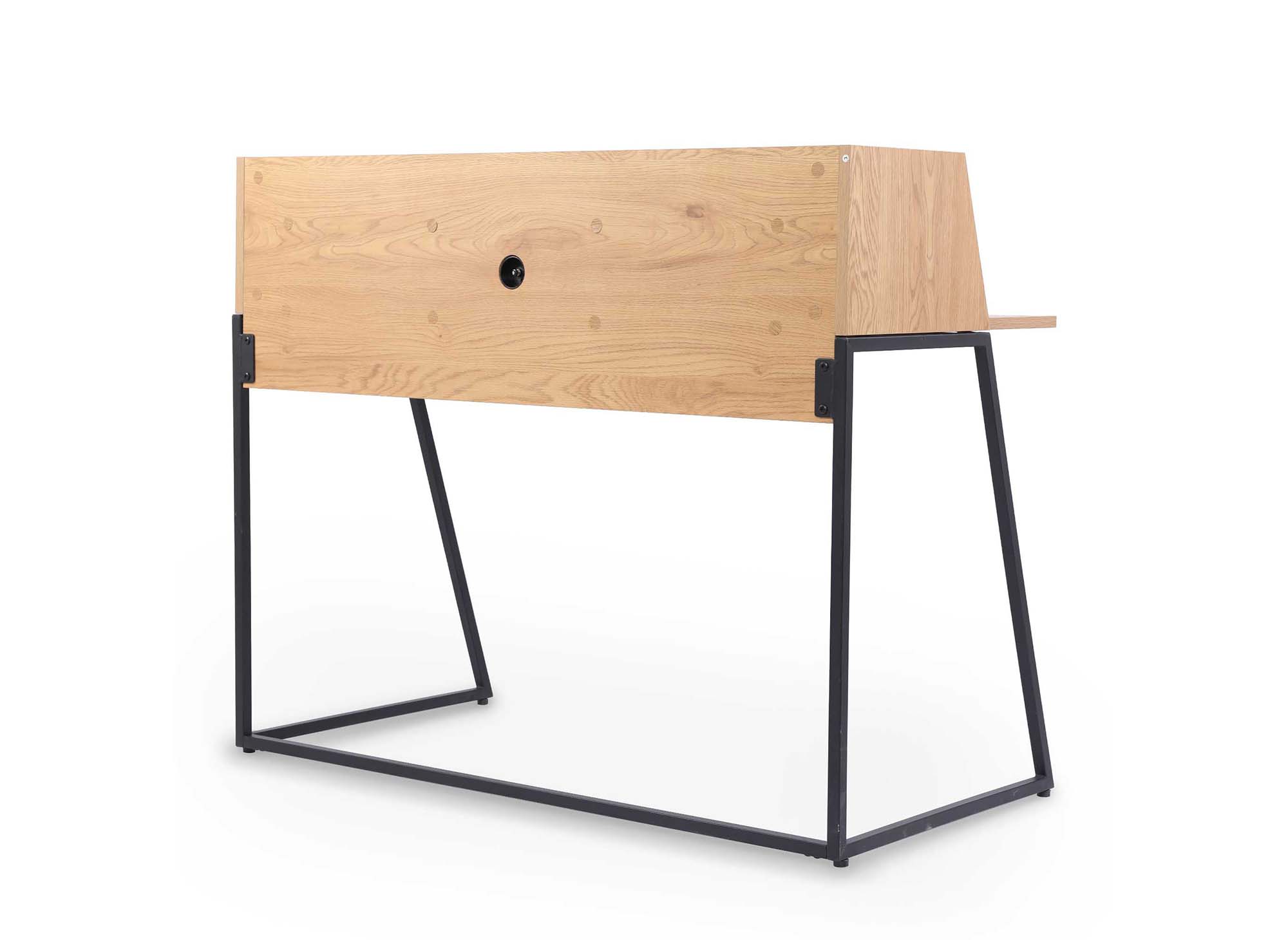 Bureau avec étagère design industriel en bois et métal LUDINE