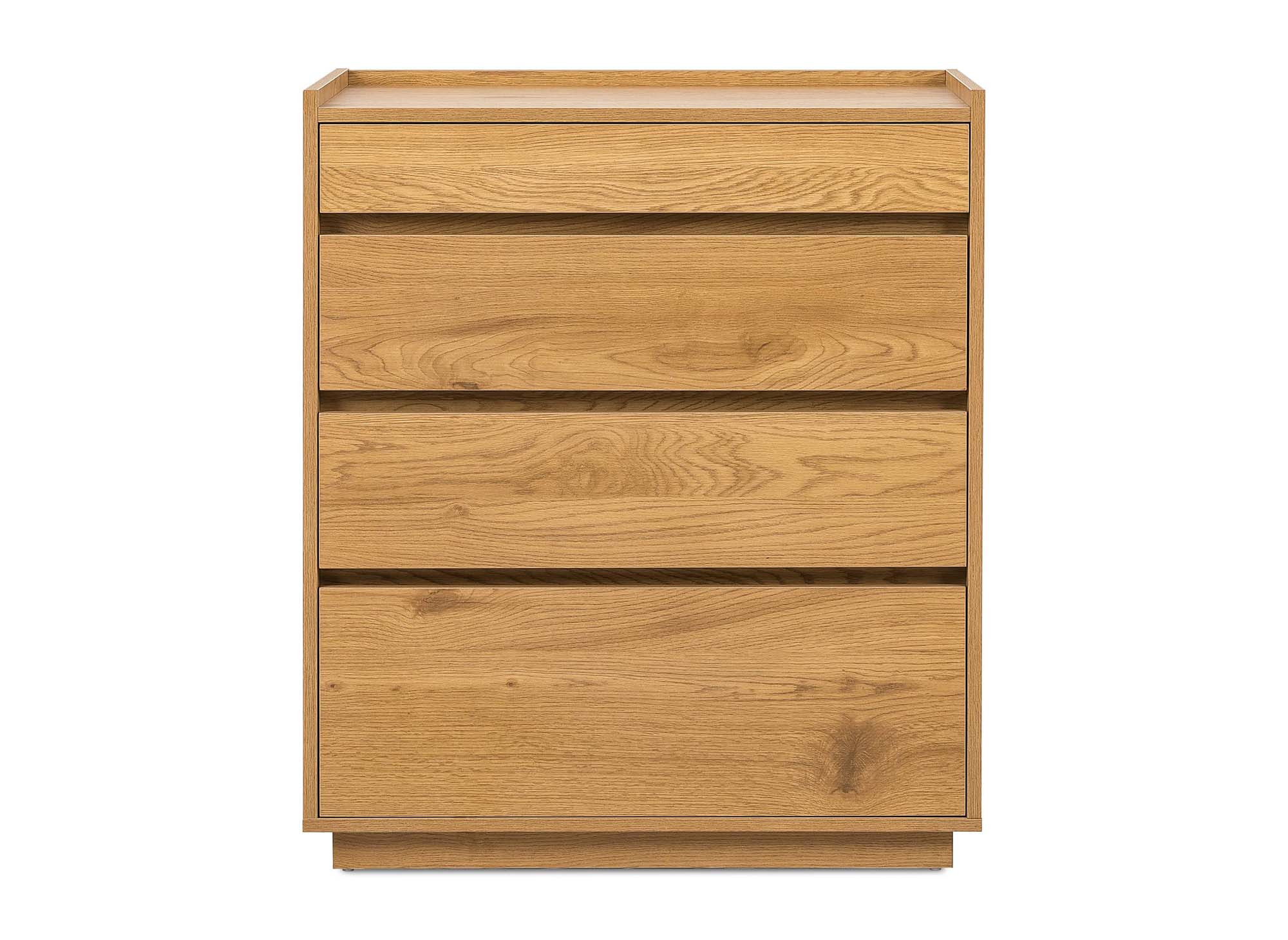 Commode 4 tiroirs en bois couleur chêne SACHA