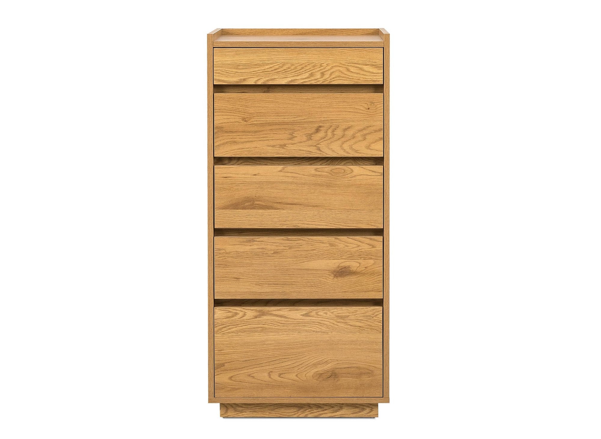 Commode 5 tiroirs en bois couleur chêne SACHA