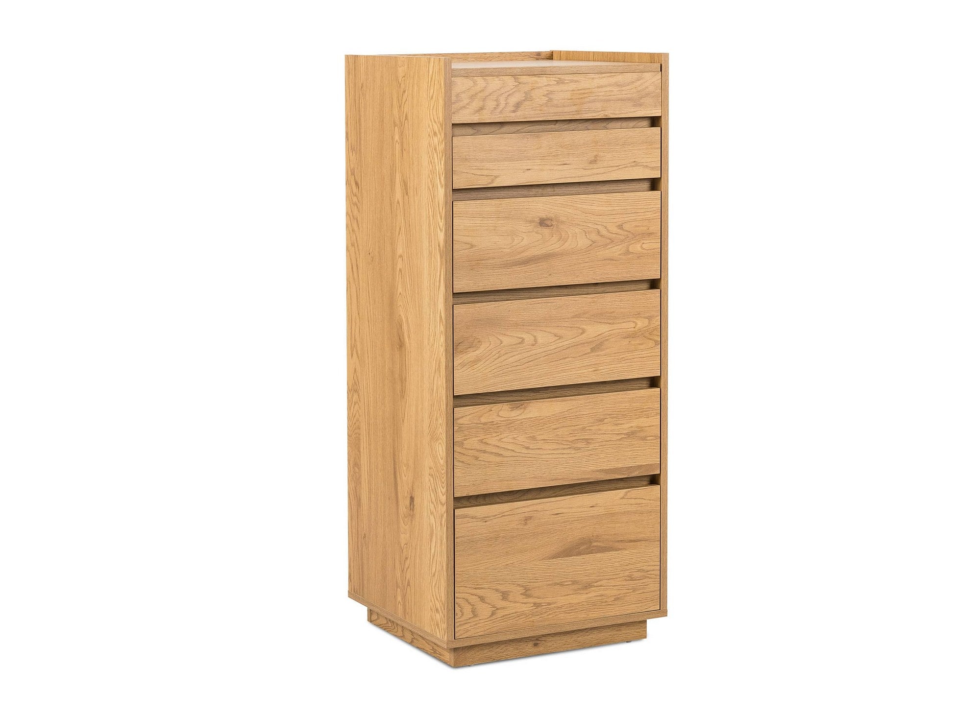 Commode 5 tiroirs avec coiffeuse en bois couleur chêne SACHA