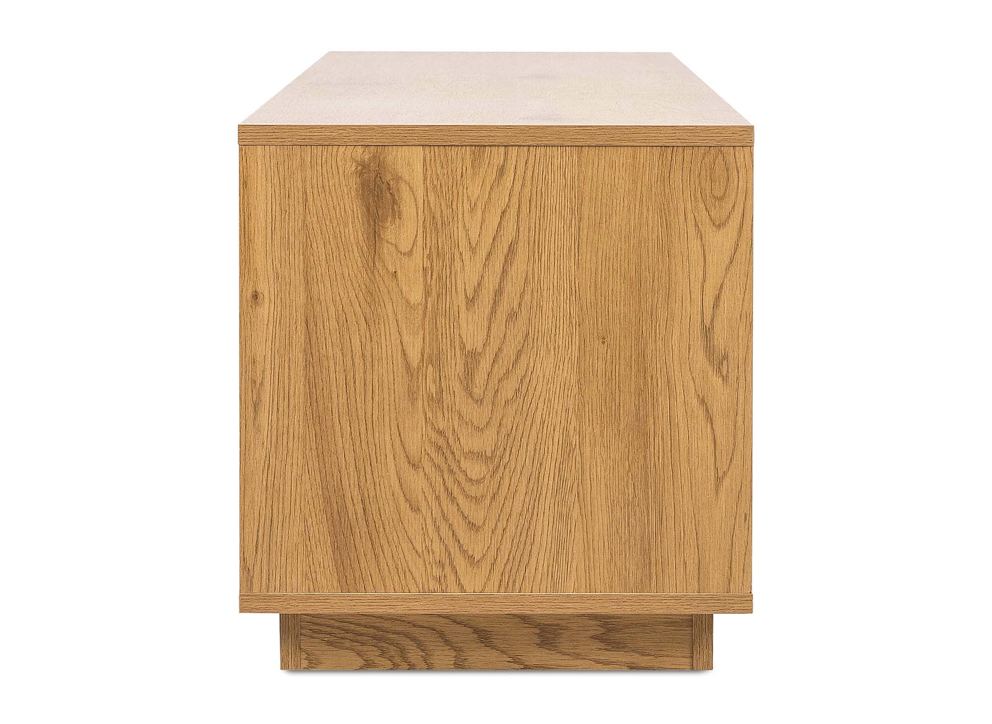 Meuble TV avec 2 tiroirs en bois couleur chêne SACHA