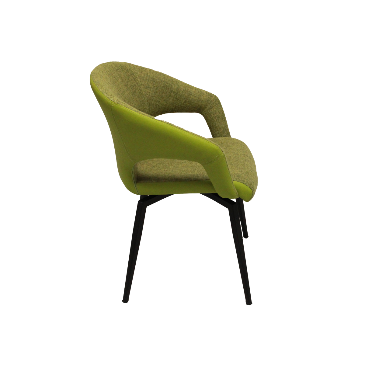 Chaise avec accoudoirs verte MISTRAL