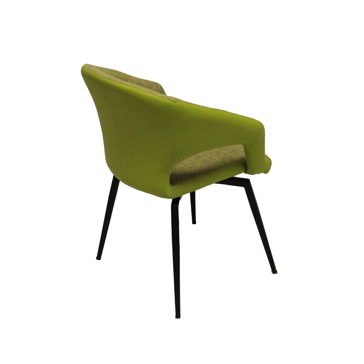 Chaise avec accoudoirs verte MISTRAL