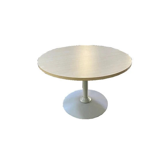 Table ronde plateau bois clair pied gris STEELCASE