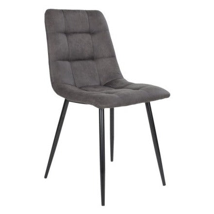 Chaise de salle à manger Microfibre - Gris