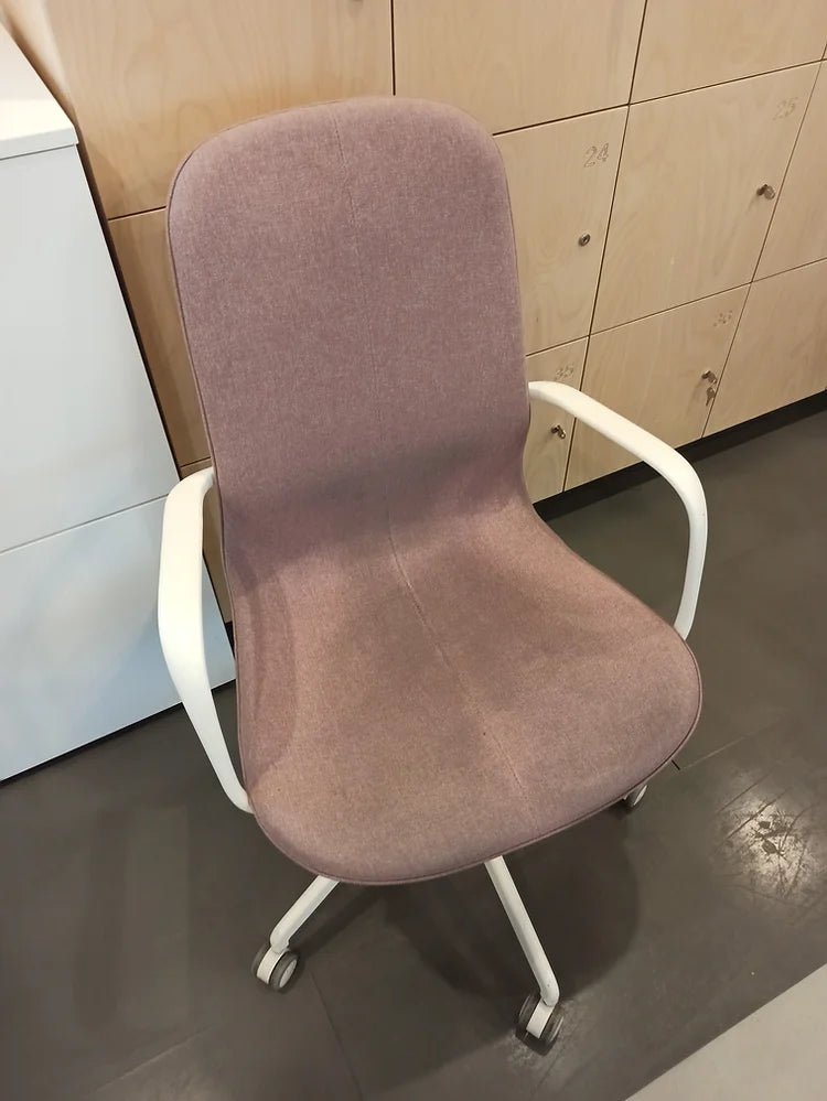 Fauteuil de bureau en tissu rose IKEA LANGFJALL