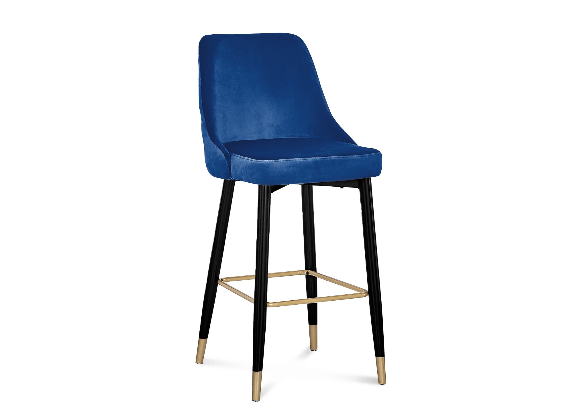 Tabouret de bar velours bleu DORINA