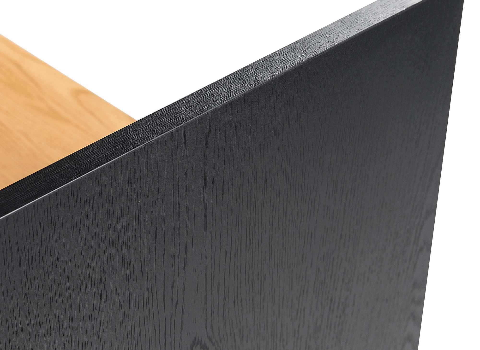 Bureau 2 tiroirs 1 étagère design industriel en bois et métal ALICE