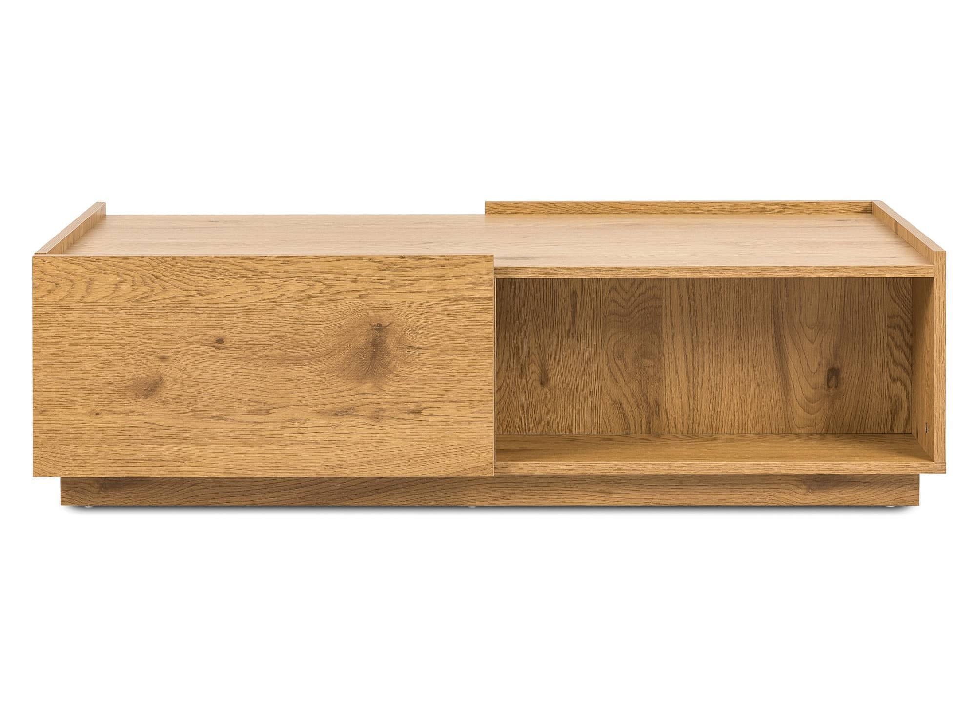 Table basse 2 tiroirs en bois couleur chêne SACHA