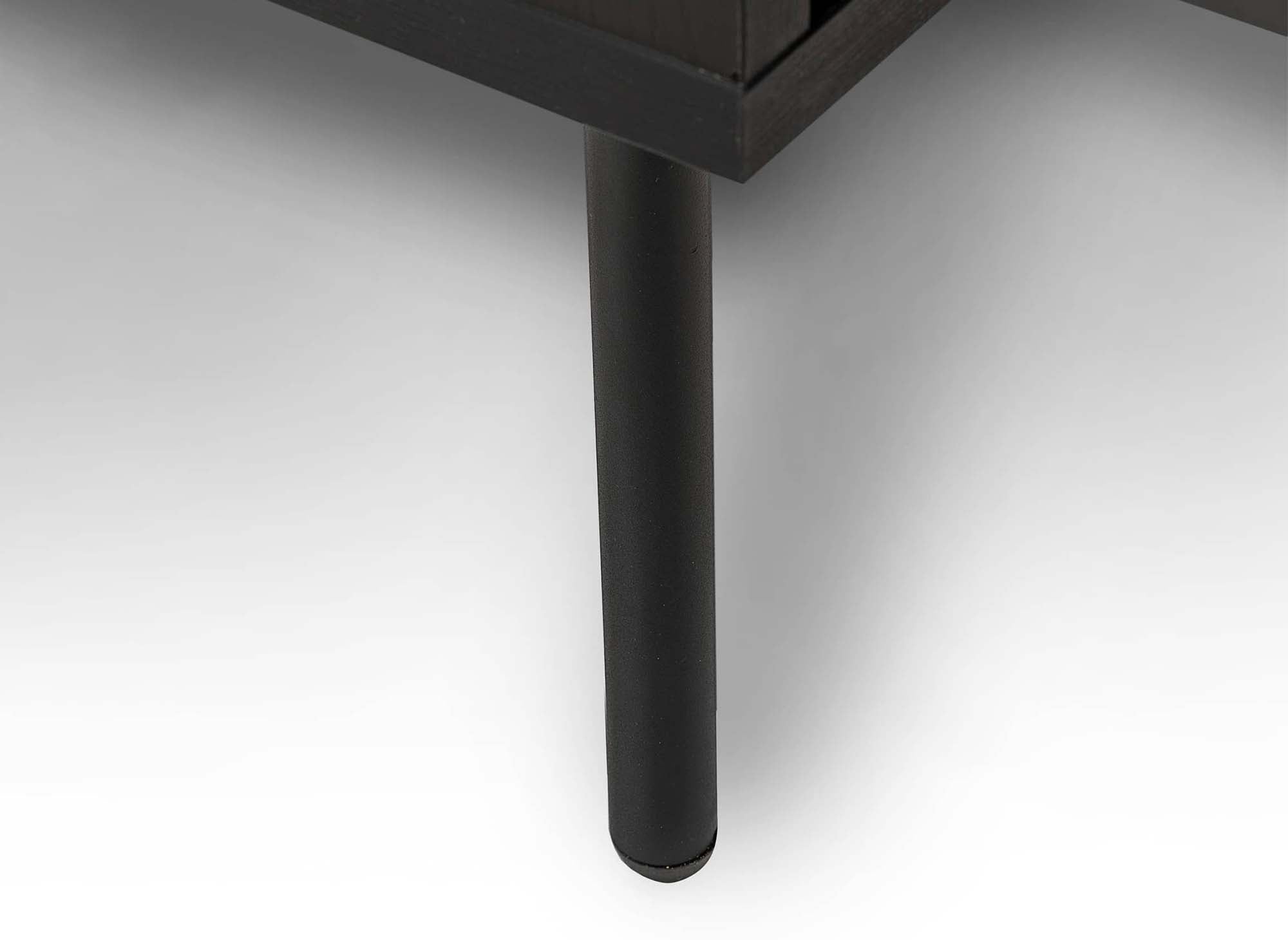 Table de chevet 2 tiroirs en bois et métal noir DARYL