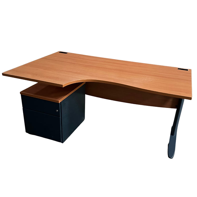 Ensemble bureau d'angle avec caisson